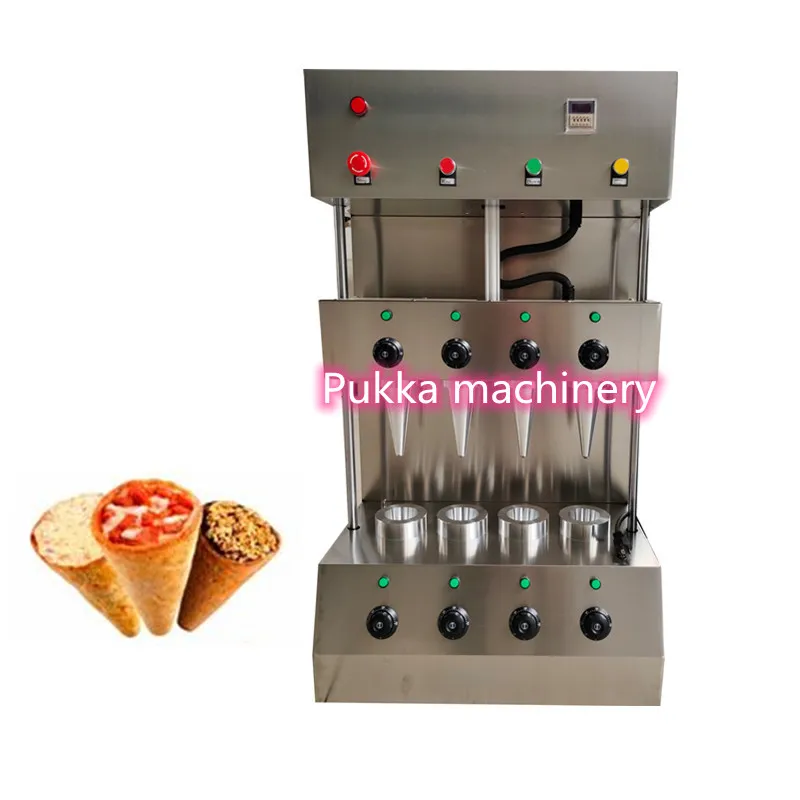 

Automatic 4 heads Pizza Cone Moulding Making Machine Stainless Steel Pizza Cone Machine