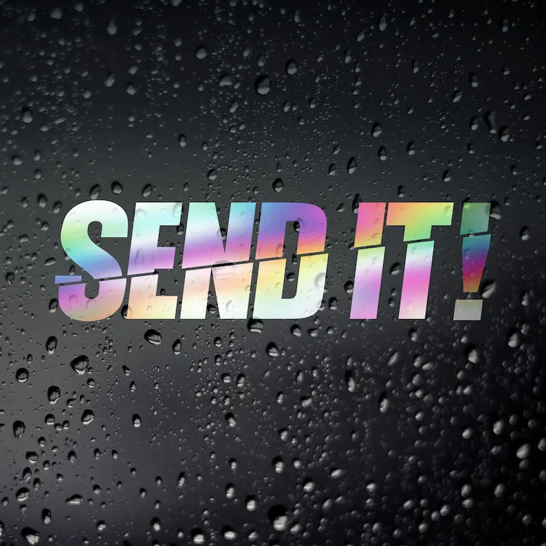 

Car Sticker DecorationSend It Car JDM Oil Slick Sticker, DUB Drift Track Bike Trackday Bumper Window Decal