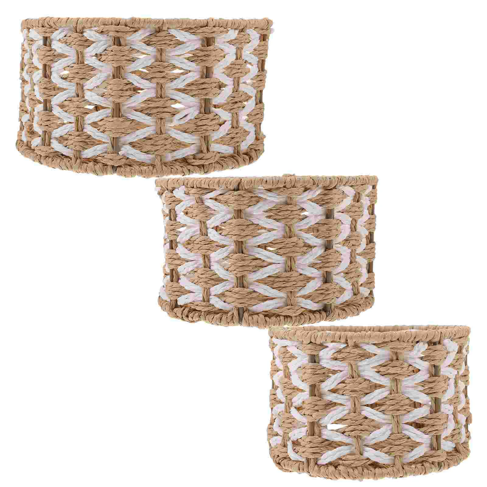 

Woven Storage Rope Basket Baskets For Paper Sundries Organizer Small Snack Bins