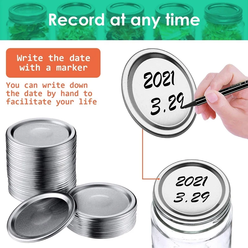 70 крышек для банок с широким горлом подходят раздельных Мейсона герметичных