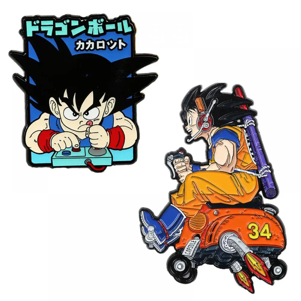 

Japanese Animation Dragon Ball Son Goku Badge High-End Cartoon Metal Brooch School Bag Decorative Pin Toy Holiday Gifts