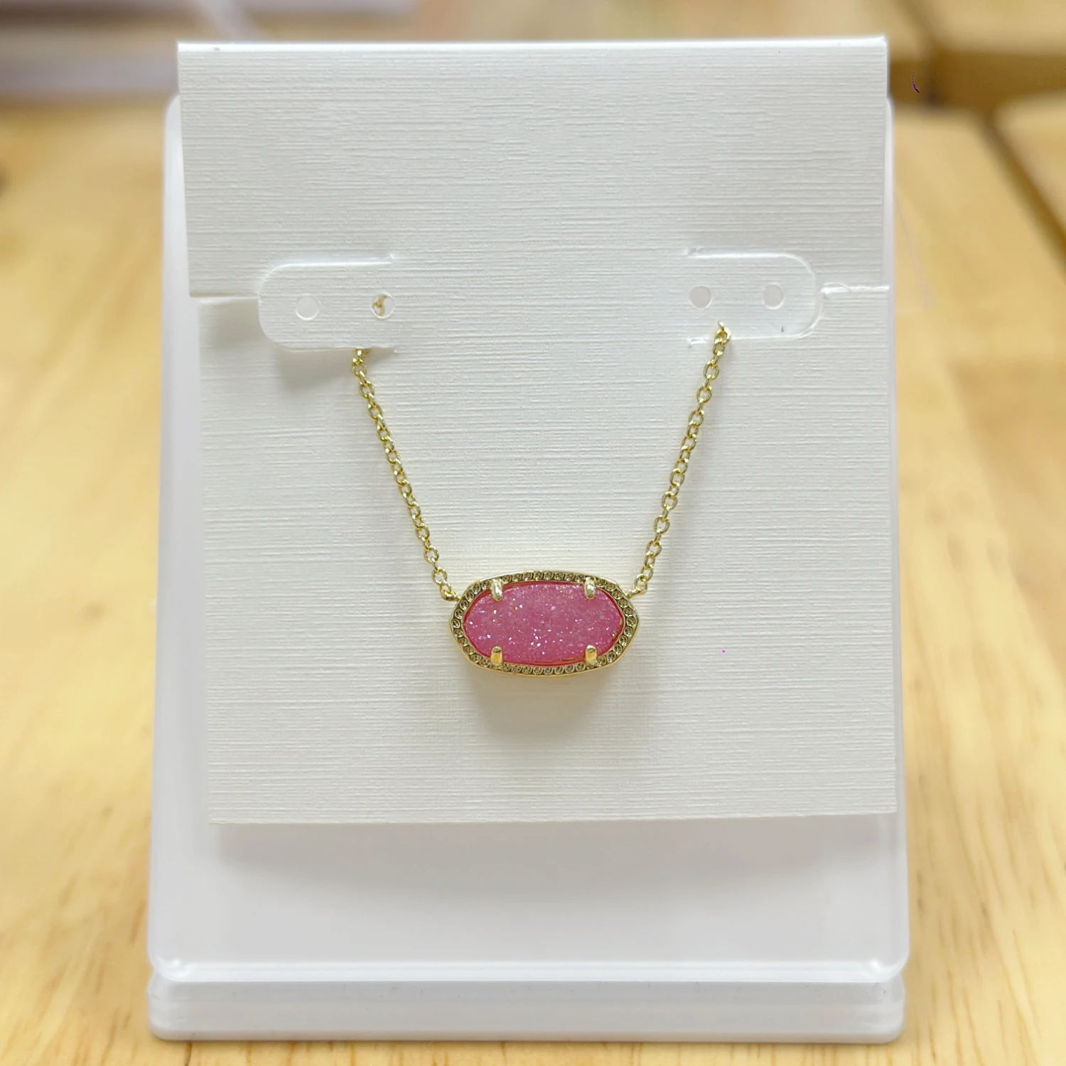 YEEVAA геометрическое ярко-розовое ожерелье Drusy для женщин модные украшения