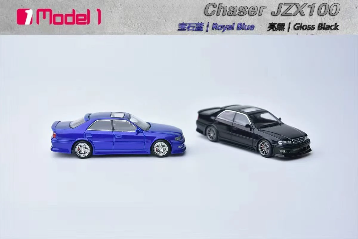 Модель автомобиля Focal Horizon FH xOne 1:64 Chaser MK6 (JZX100) черно-синяя, литая под давлением (art.: 3920d87dc976b) - 3920d87dc976b