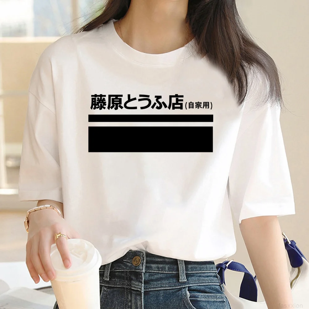 

Initial d t-shirts women manga graphic summer top girl comic 2000s y2k clothes
