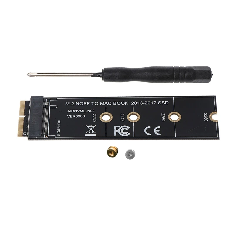 

Обновленный комплект адаптера PCIE для M.2 NVME SSD Converter для Mac-Book Air 2013-201