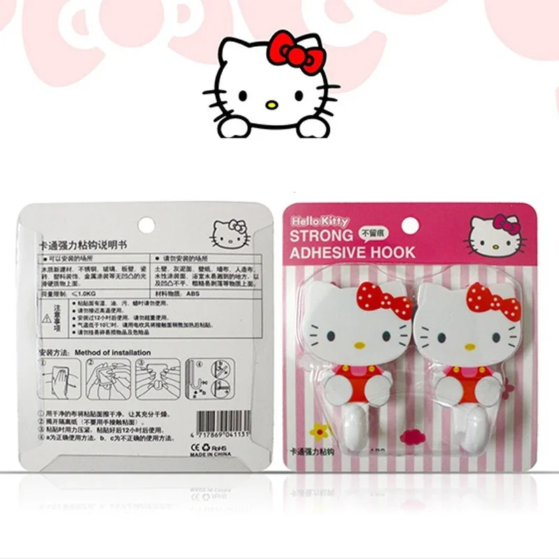 Настенные крючки Sanrio Hello Kitty милый мультяшный Кот KT модный прочный клей Не