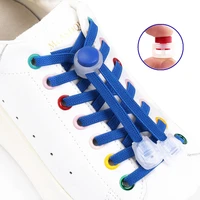 elastic shoe laces for sneakers flat shoelaces without ties children adult lazy shoes lace round snap lock 21 colors