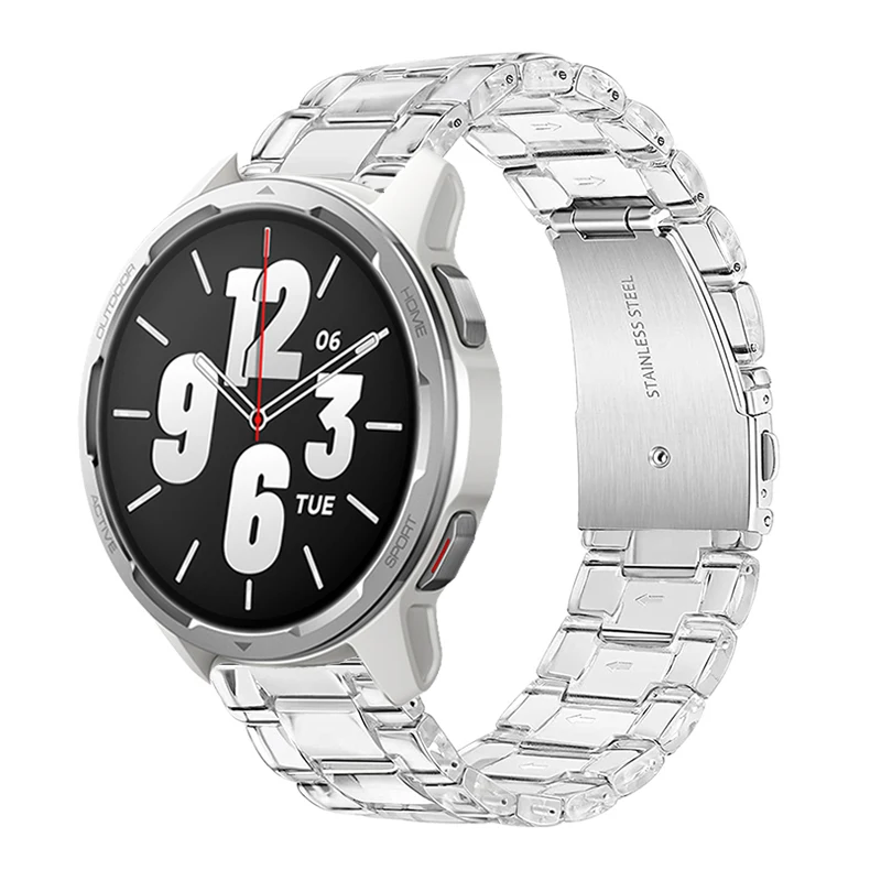 Ремешок из прозрачной смолы для Xiaomi Watch S1 Active S2 42 мм 46 браслет Color 2 спортивный Mi