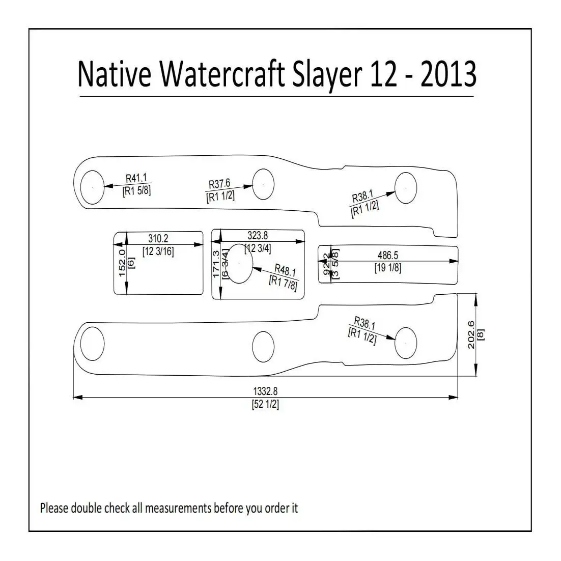 

2013 Native Watercraft Slayer 12 Kayak Boat EVA Foam Deck Floor Pad Flooring