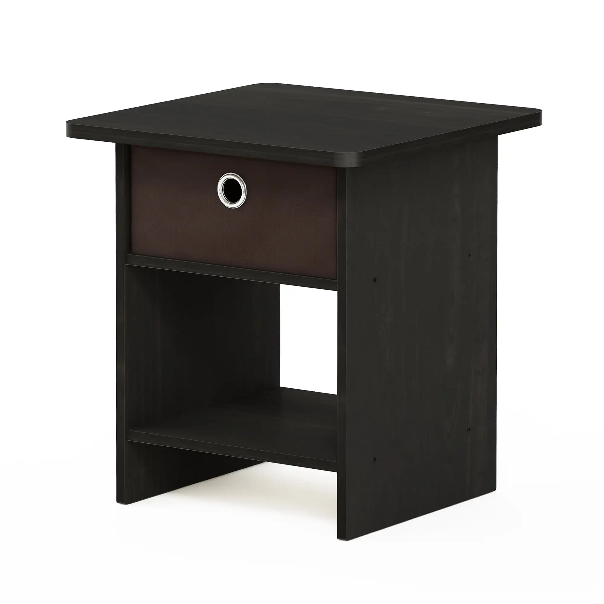 

10004 End Table / Nightstand Storage Shelf with Bin Drawer