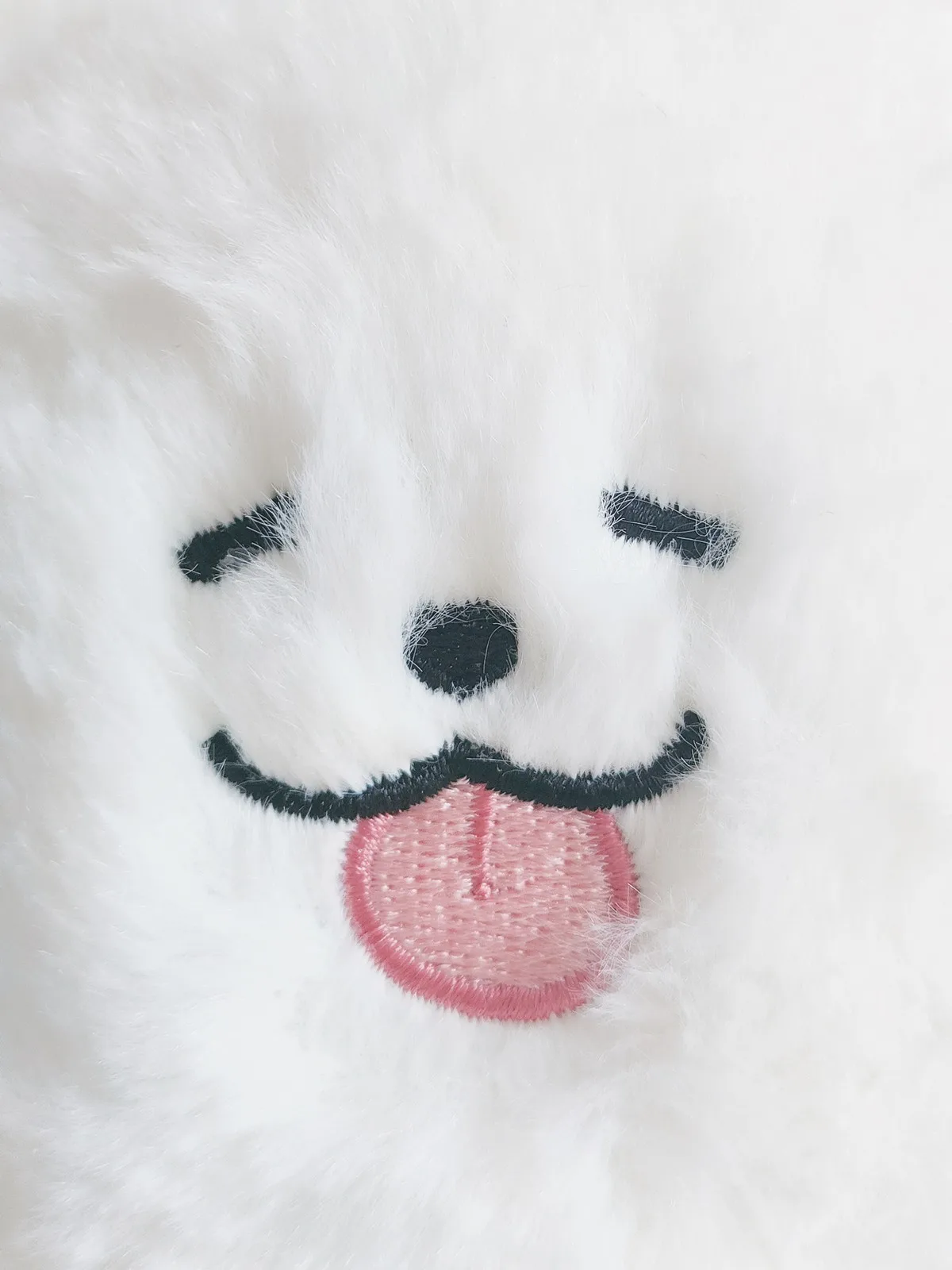 Плюшевая подушка для щенка Samoyed милый и невинный дизайн теплый исцеляющий