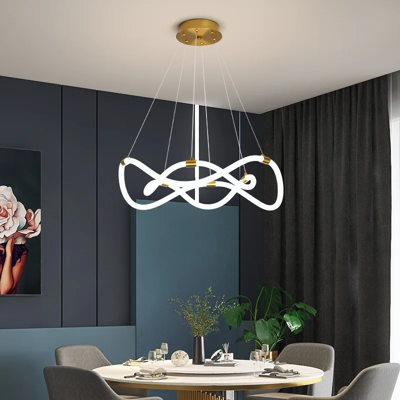 

Скандинавская светодиодная Люстра для гостиной, Круглая Люстра для виллы, ресторана, спальни, домашняя люстра