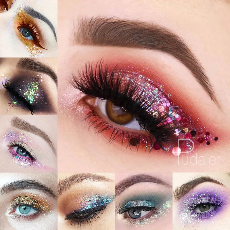 

Holographic Eyeshadow Gel Laser Shimmer Metallic Sequin Eyes Makeup Festival Stage Pigment Cosmetic Glitter Eye Shadow Beauty