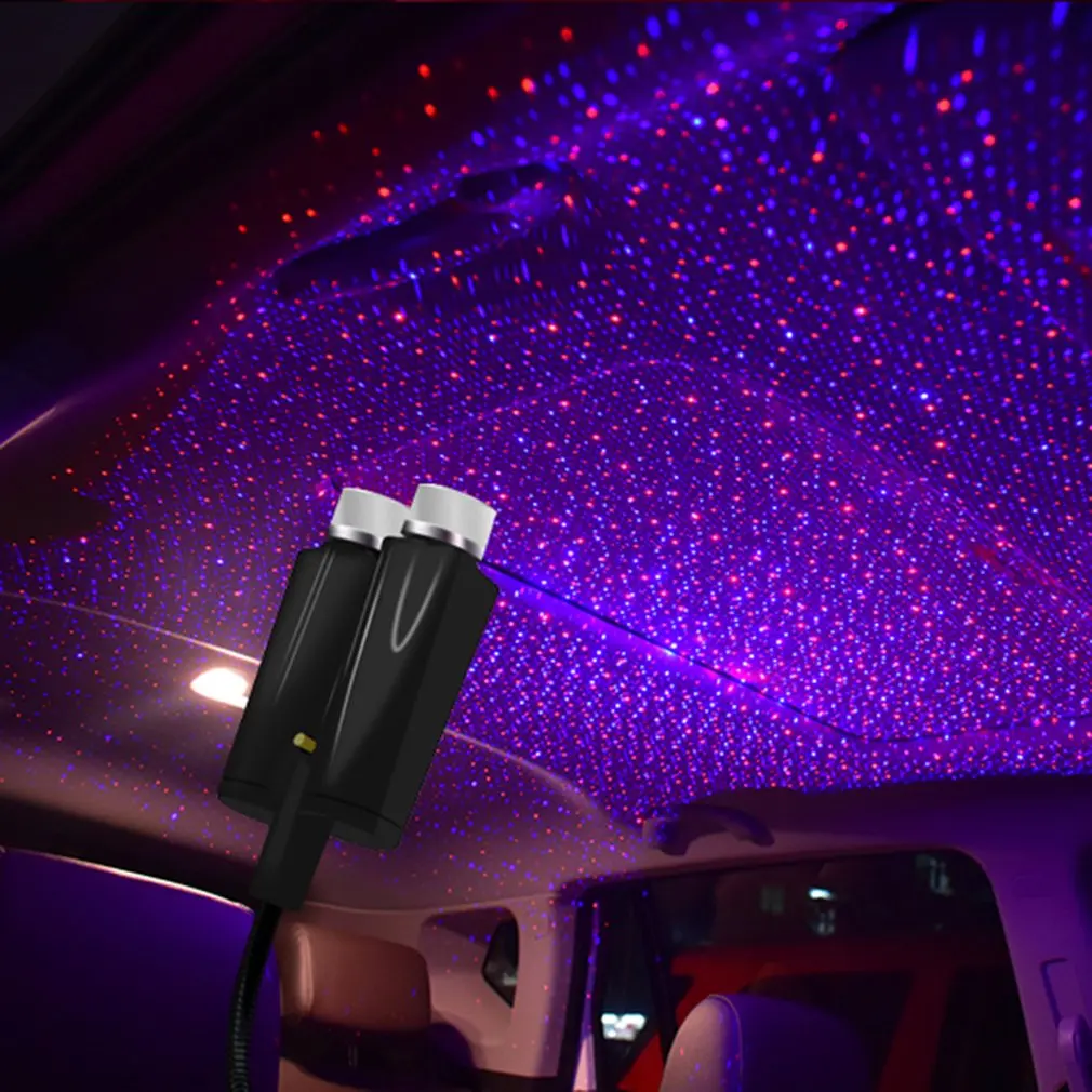 

Mini Car Roof Projection Light USB Portable Star Night Light Adjustable LED Galaxy Atmosphere Light Interior Ceiling Projector