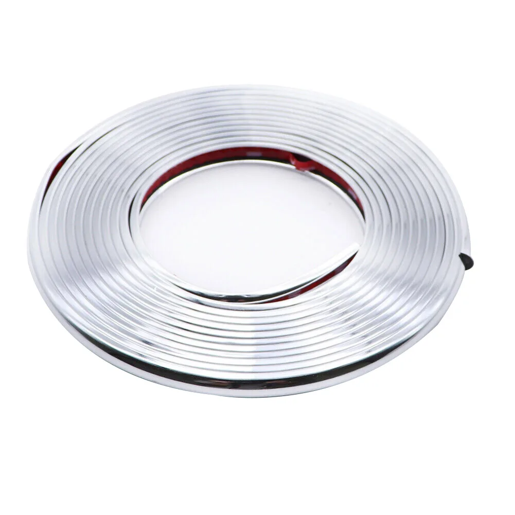 

High Quality Hot Sale New Durable 1x Car Trim Strip Plating Material Silver Double-side Adhesive For Fog Lights