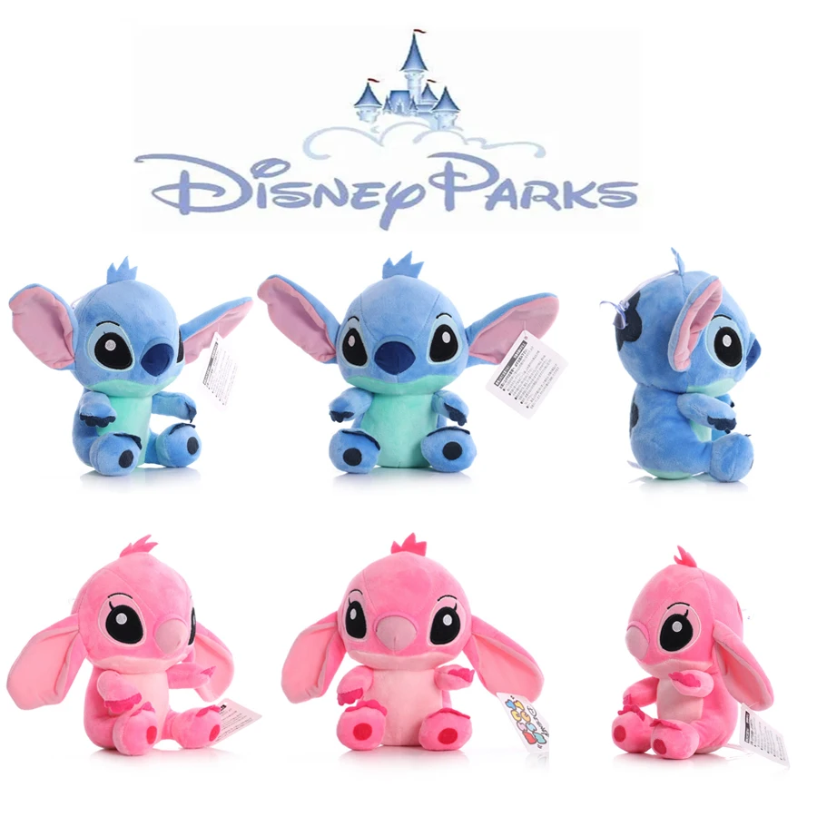 

Disney Cartoon Blue Pink Stitch Plush Figure Anime Toy Lilo and Stitch 20cmStitch Plush Sewing Toy Kids School Bag Birthday Gift