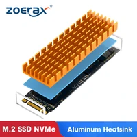 zoerax m 2 ssd nvme heatsink m2 2280 solid state hard disk aluminum heatsink gasket with thermal silicone pad pc accessories