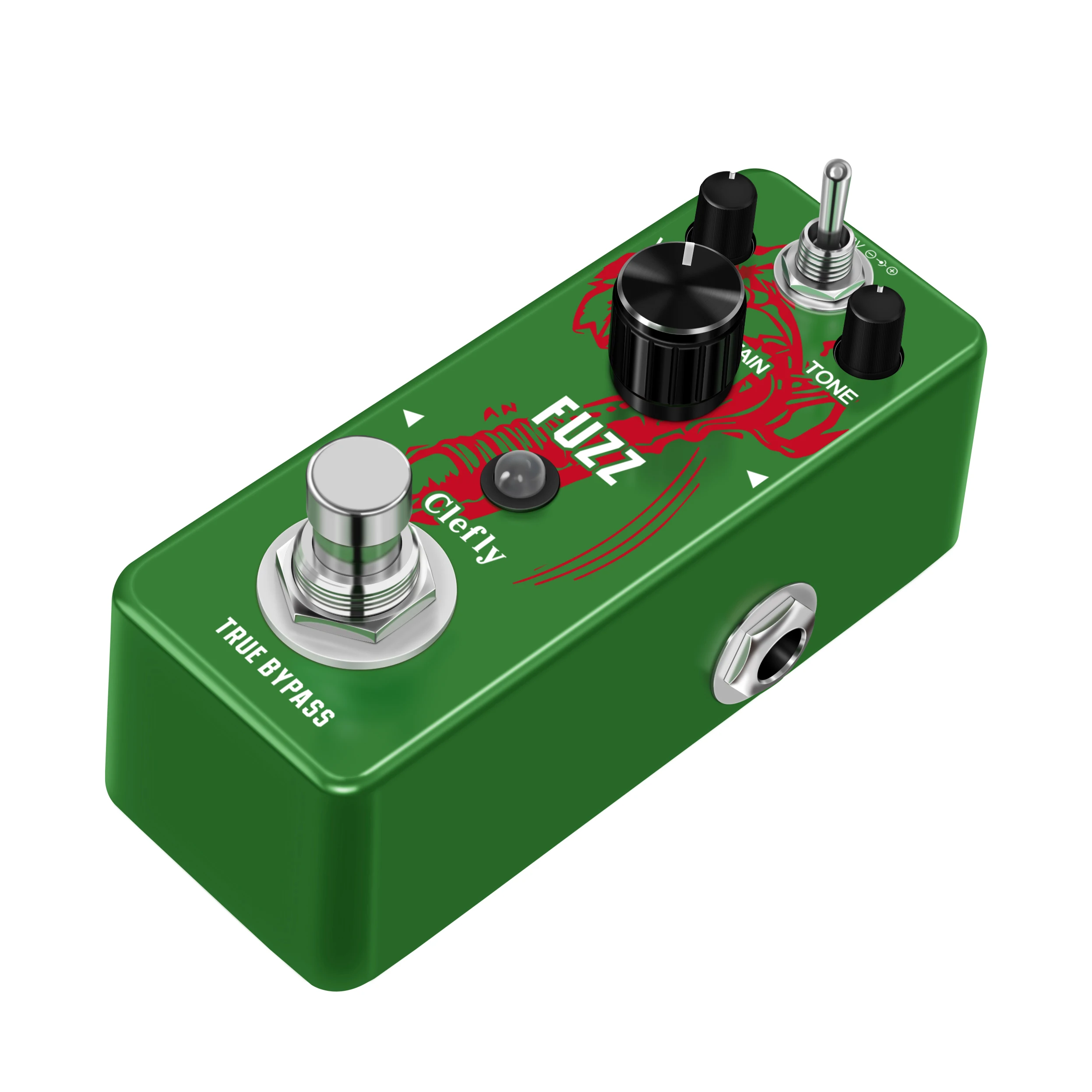 Clefly LEF-306 Fuzz Pedal For Electric Guitar & Bass Traditional Fuzz Effect Full Metal Shell ​True Bypass