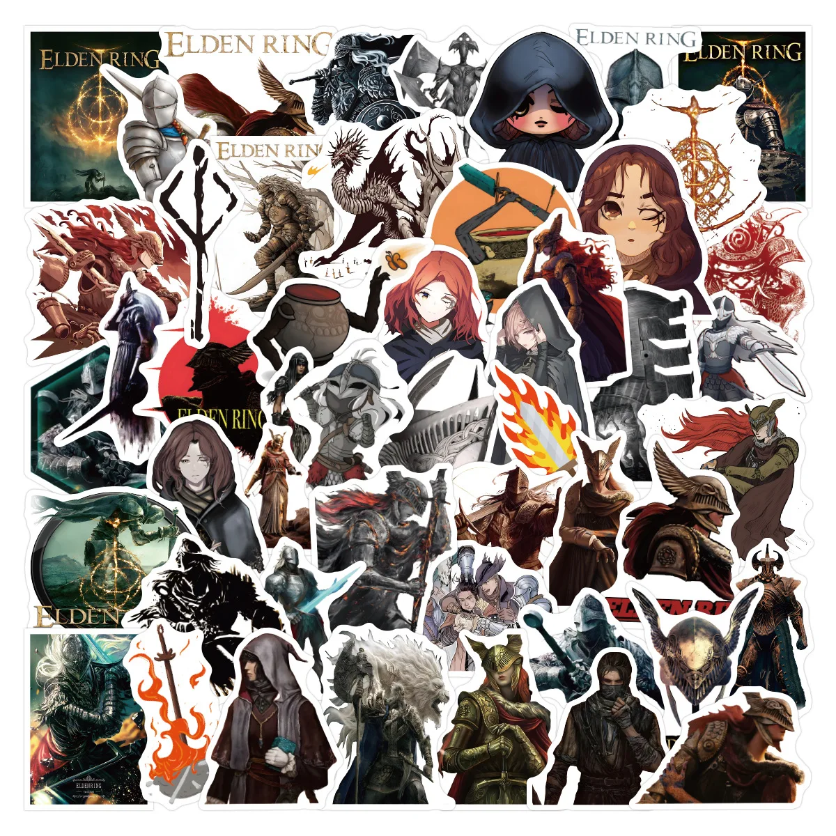 

10/30/50pcs Elden Ring Soullike Game Stickers Graffiti Waterproof Decals DIY Laptop Xbox PS4 Computer Gifts Cool Sticker Kid Toy
