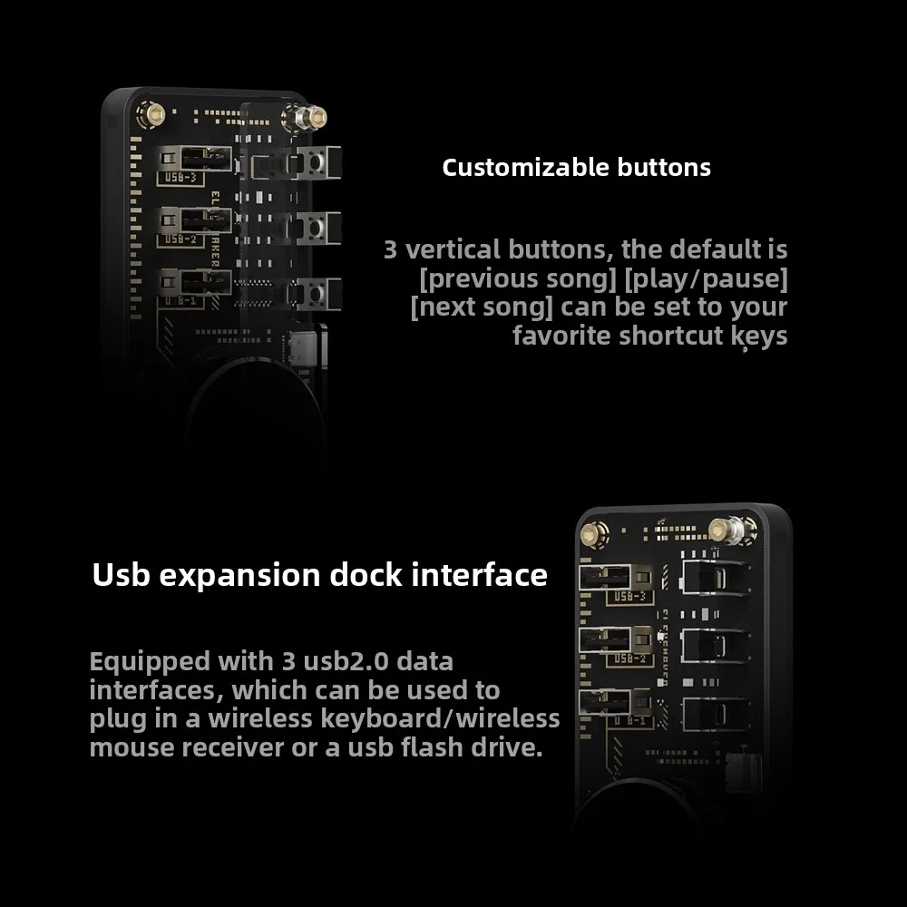 Фото Док-станция EleksMaker Explorer Edition USB HUB с регулятором громкости, программируемой мини-клавиатурой и настраиваемыми быстрыми клавишами №3