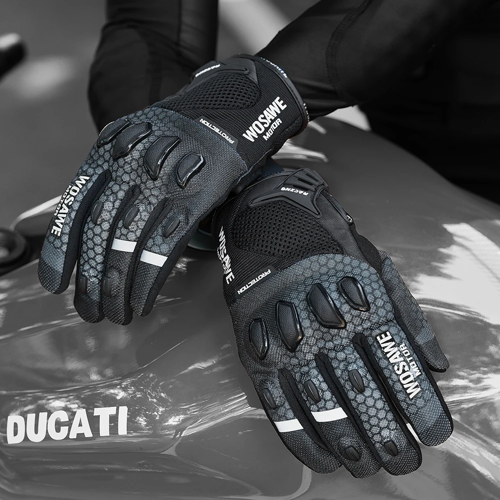 WOSAWE мотоциклетные перчатки ветрозащитные Guantes для езды на мотоцикле сенсорный