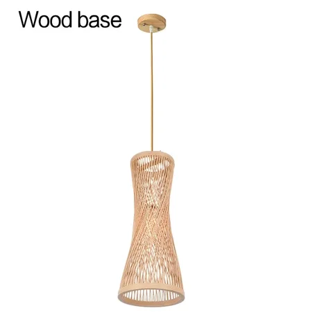 Классическая бамбуковая Глянцевая люстра в китайском стиле, светильники ручной работы, плетеные светильники для дома