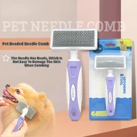 cat hair cleaning brush grooming dog tangle stainless steel massage comb improve circulation interaction for pet accessories