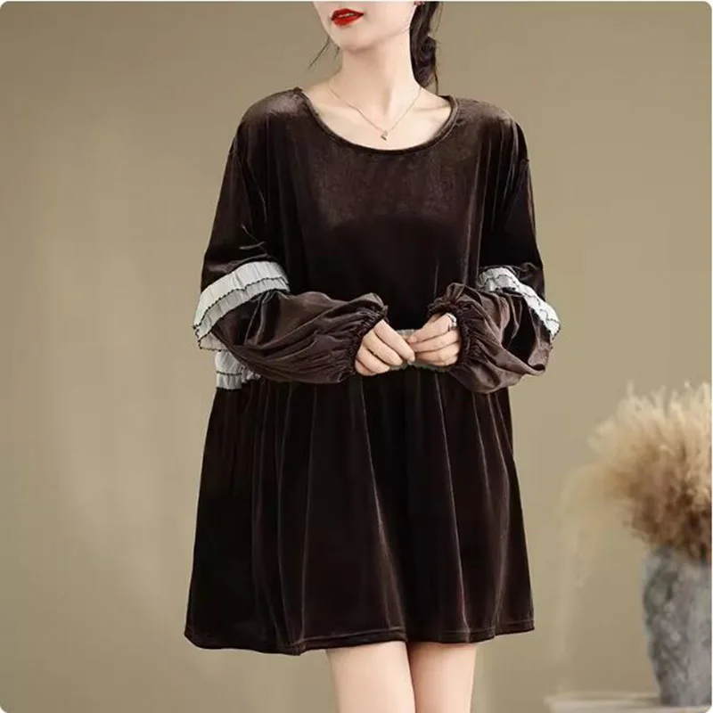 Модные женские бархатные рубашки Lanttern с длинными рукавами Осень-зима 2024 новый