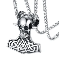 chainspro men women old school norse viking runes jewelry thors hammer pendant necklace stainless steel18k gold plated cp560