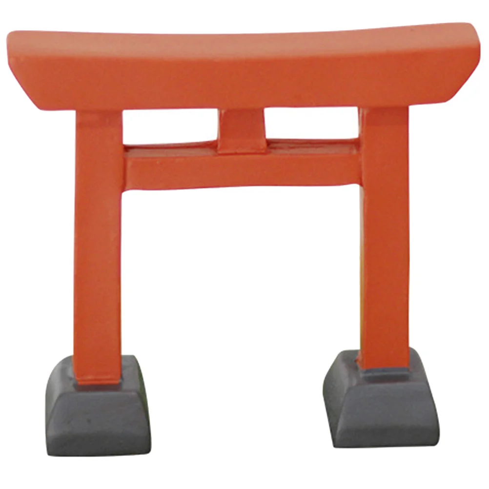 

Miniature Resin Japanese Torii Gate Traditional Shrine Model Landscape Ornament Sandstone Micro Statue Decoration