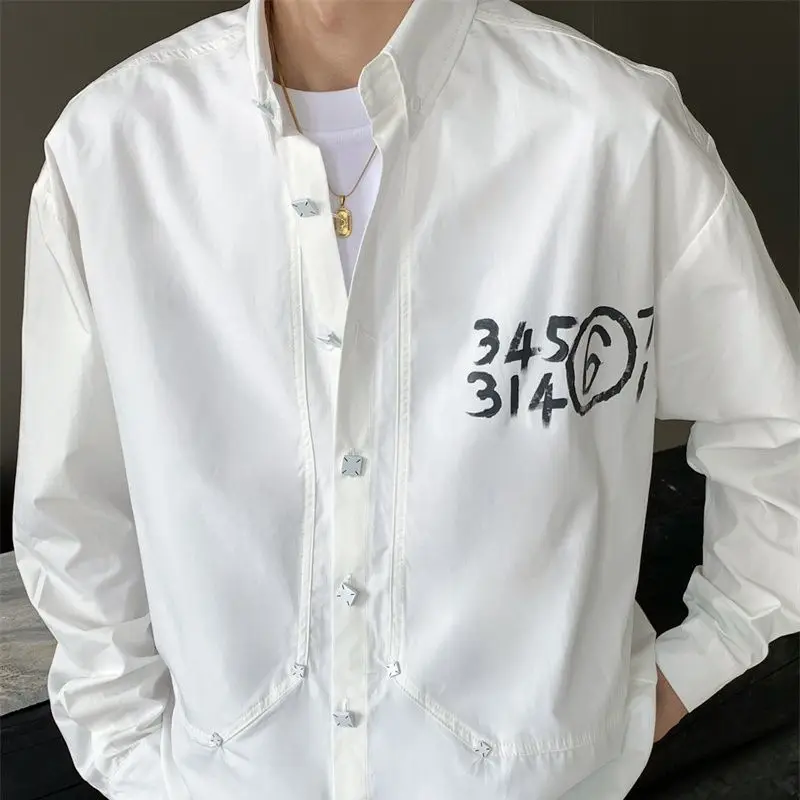 

MM6 Maison Margiela LOGO Shirt Men's and Women's High Quality Cotton 1:1 Correct Edition Black White