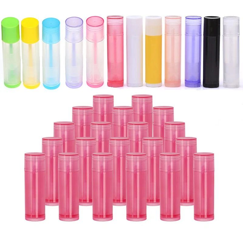 

300Pcs 5g Refillable Lipstick Tubes Tube Lip Gloss Containers Empty Cosmetics Container Clean Travel Bottles Lipstick DIY Combo