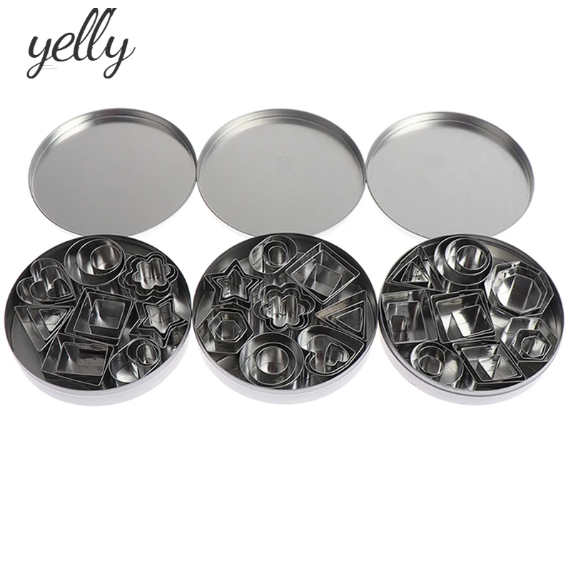 

Круглые квадратные формы для резки, 24 шт./коробка, высококачественный семейный набор, инструменты «сделай сам» для Гончарной Глины, печенья ...