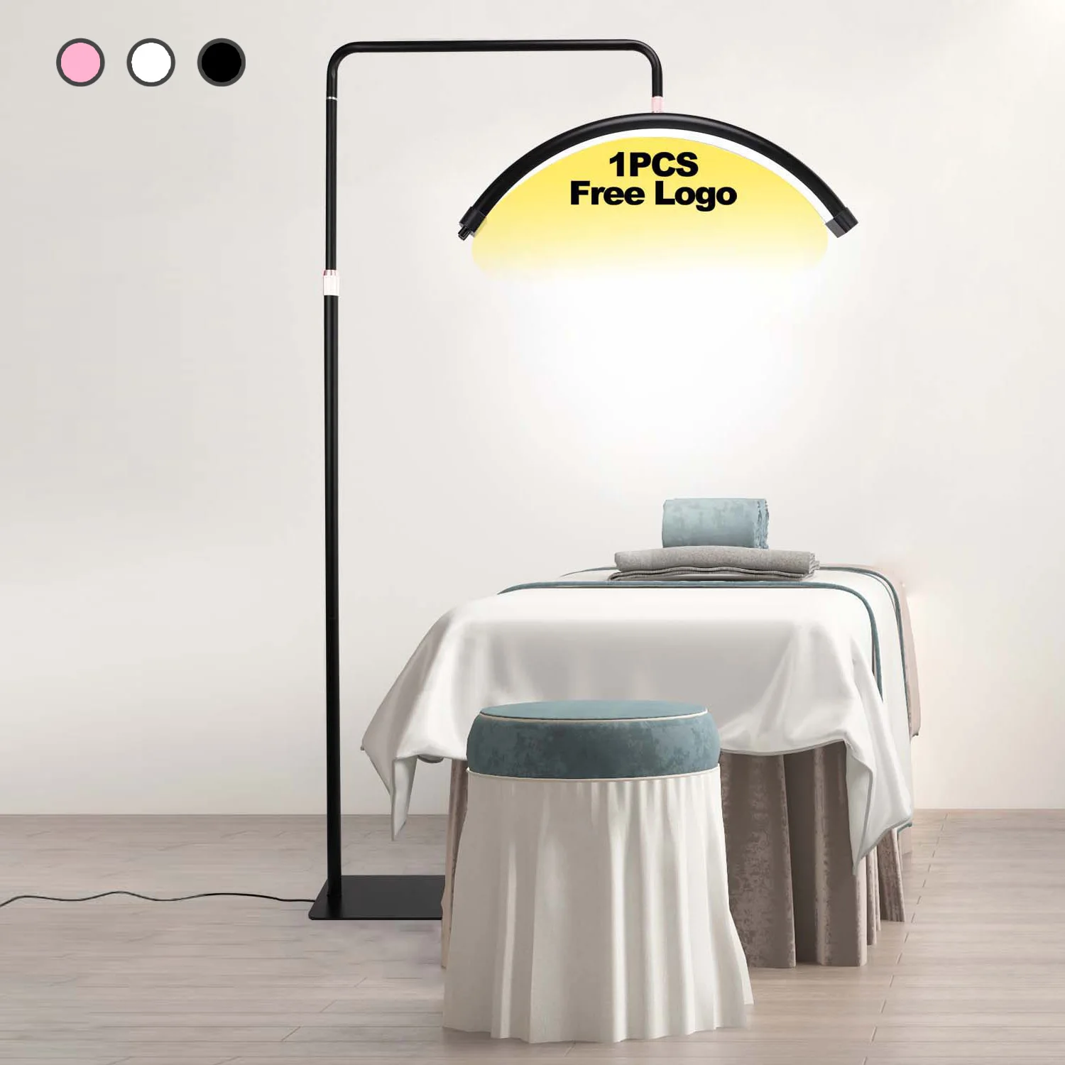 

inlightray 50W LED Moon Light Half Of Ring Light Lash Light With Phone Stand Lamp For Beauty Salons Tattoo Artists Makeup