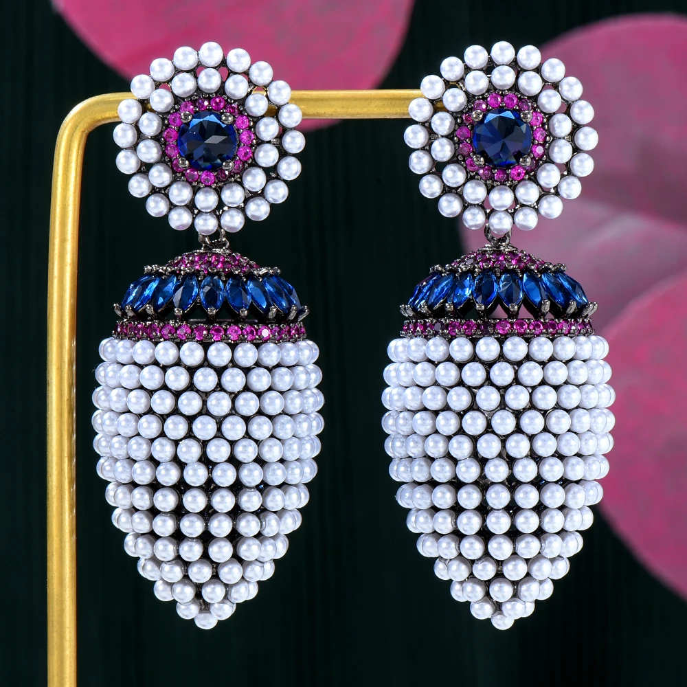 Женские серьги-подвески SisCathy, роскошные Висячие сережки в форме конуса из фианита, Ювелирное Украшение для вечеринки, выпускного вечера