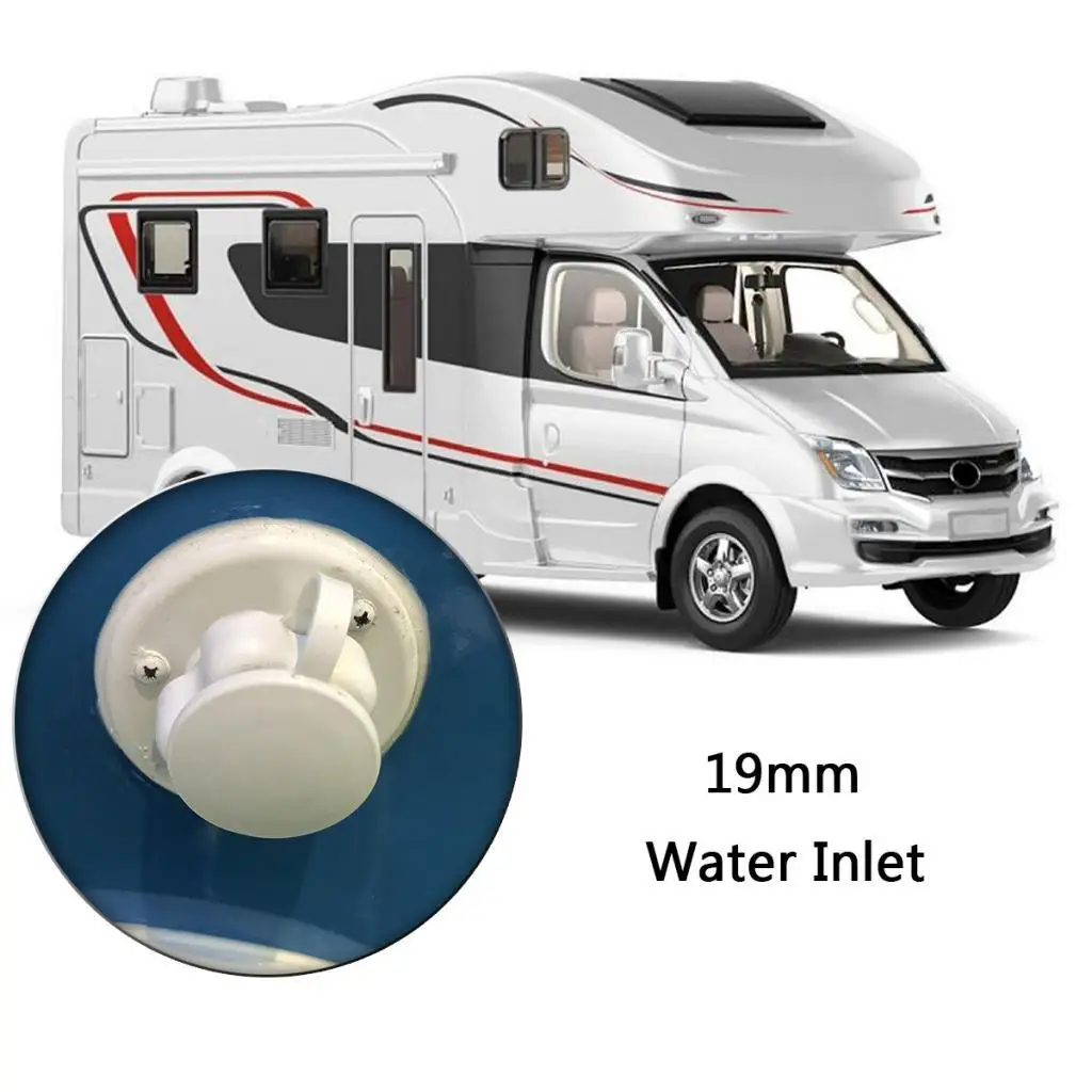 

19mm White Round Gravity Fresh Water Filler Hatch Lockable RV Motorhome Kits