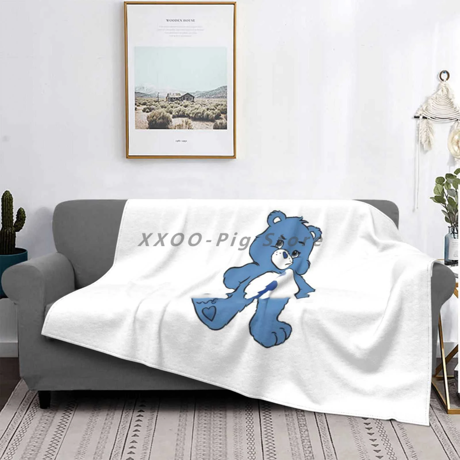 

Лидер продаж, домашнее фланелевое одеяло для психического здоровья, полуголовая депрессия, мультяшный триггер для психического здоровья П...