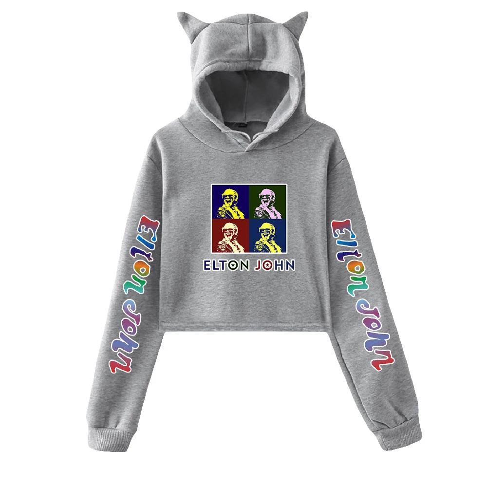 

Женский укороченный пуловер с капюшоном, с длинным рукавом