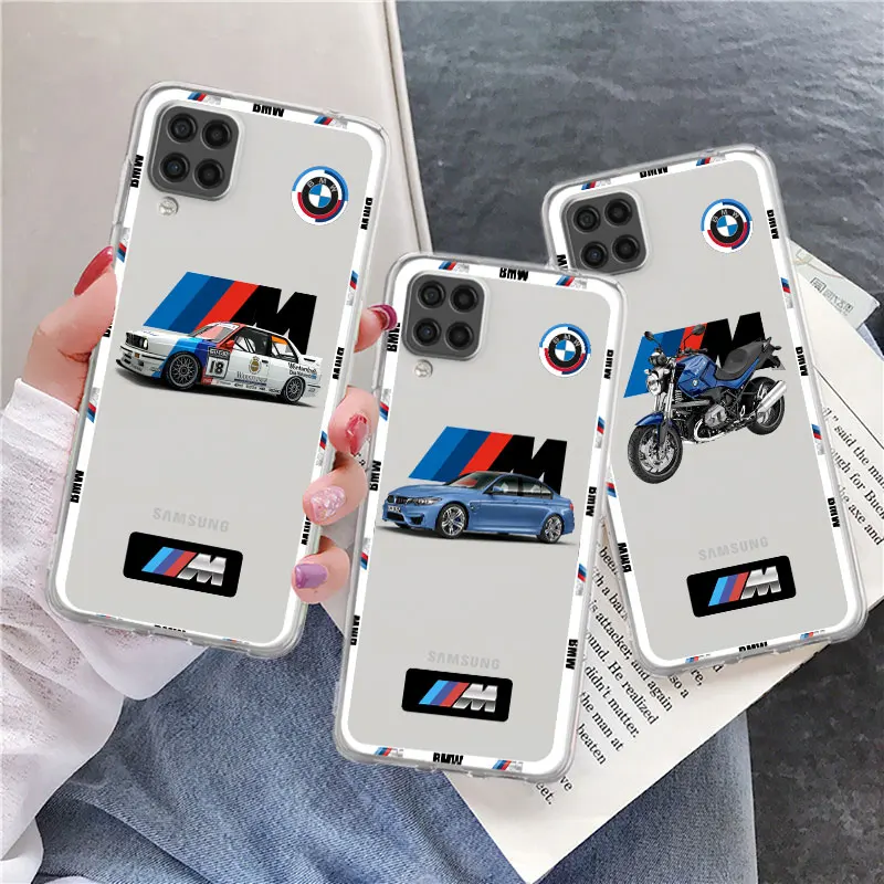 

Clear Case For Samsung Galaxy A52 A53 A12 A13 A31 A71 A33 A54 A34 A22 A21s A73 A23 A02s TPU Phone Cover SportsCar M-BMW Car Cool