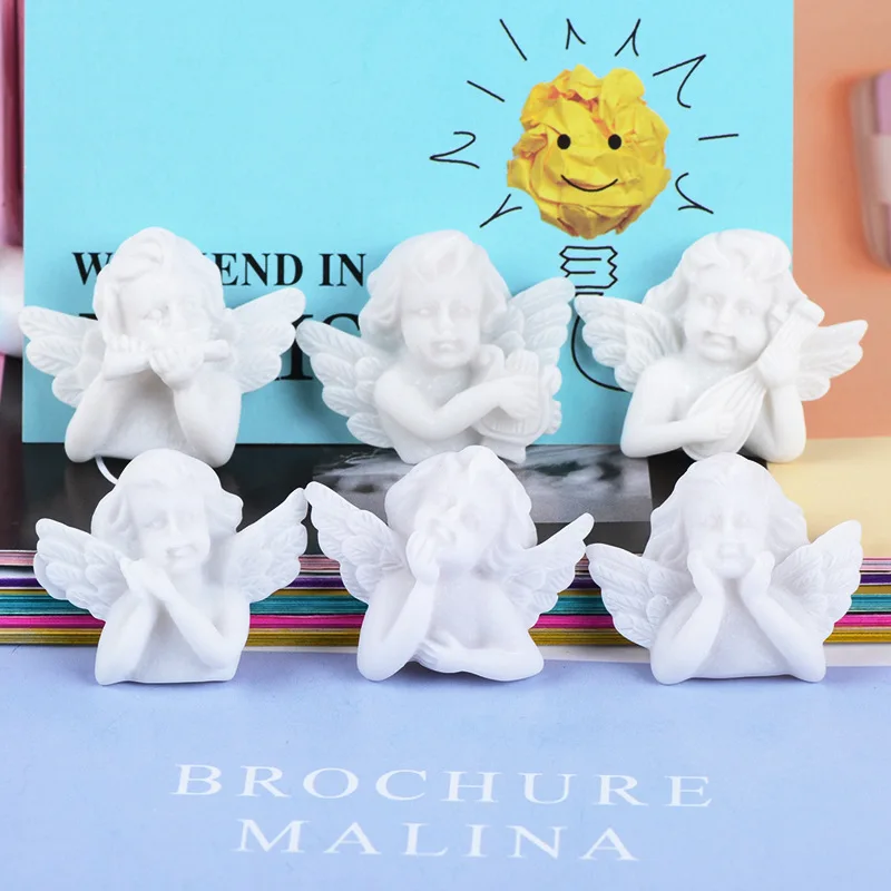 

10-50Pcs Baroque Style Little Angel Cabochon Resin Flatback Kids Bowknot Hairpin Earrings Crafts Cream Glue Diy Accessories