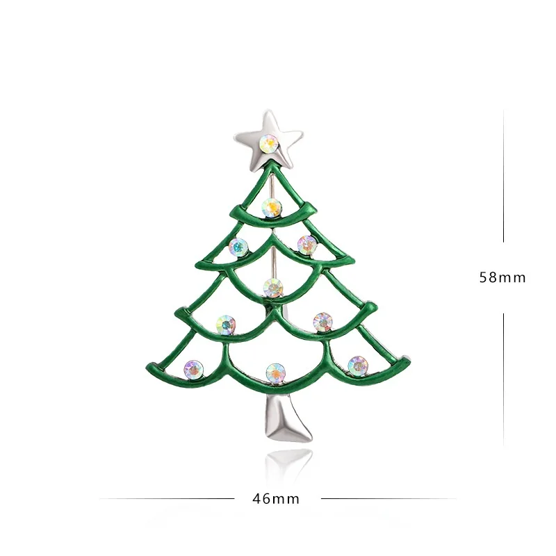 2021 Новогодняя эмалированная брошь в виде автомобиля рождественской елки булавки