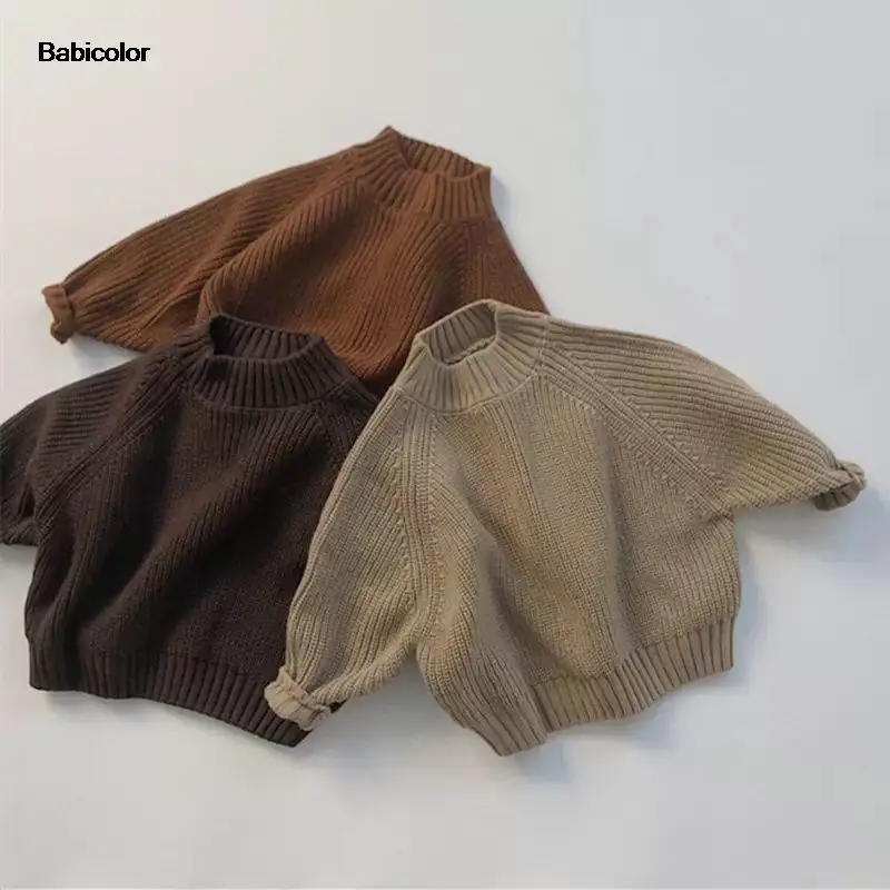 

Детская одежда 2022 г. Новый осенне-зимний детский утепленный свитер для мальчиков и девочек с высоким воротником