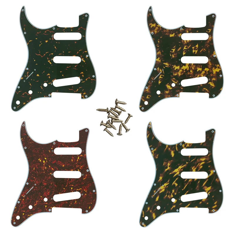 

Pleroo Custom Guitar Pickguard - For Left Hand USA / Mexico Fd Standard St 72'11 SSS Screw Hole Scratch Plate Multicolor Choice