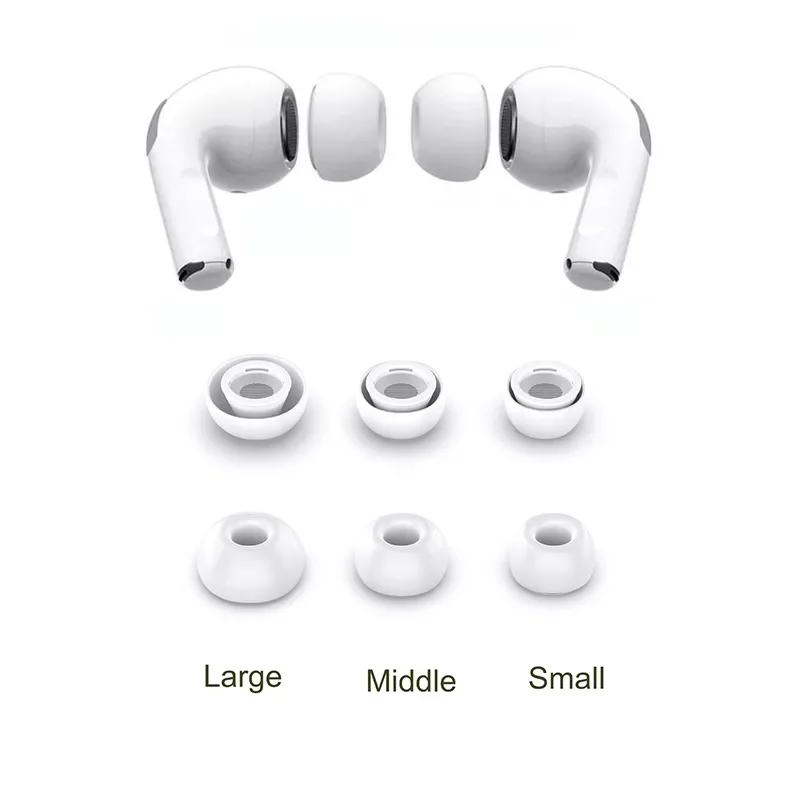 

pairs Anti Slip Earbud Tips For Airpods Pro Silicone Cover Earphone Tips Noise Reduction Soundproof Earplug For AirPods 3
