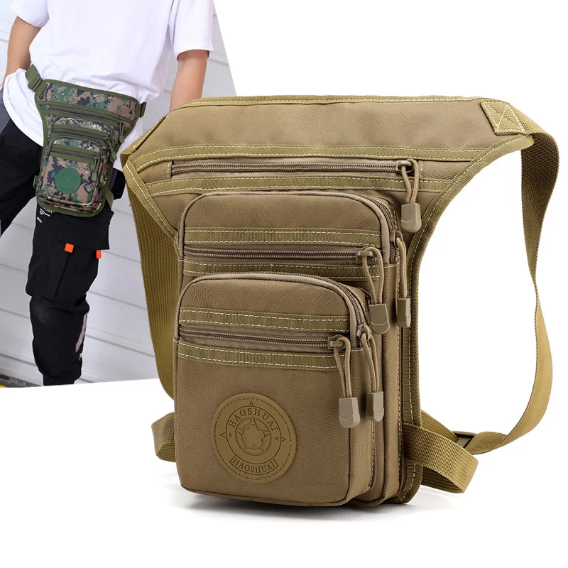 

Pack Thigh Quality Leg Motorcycle Fanny Male Multi-pockets High Bags Men Hip Waist Nylon Military Camouflage Shoulder Bag Rider