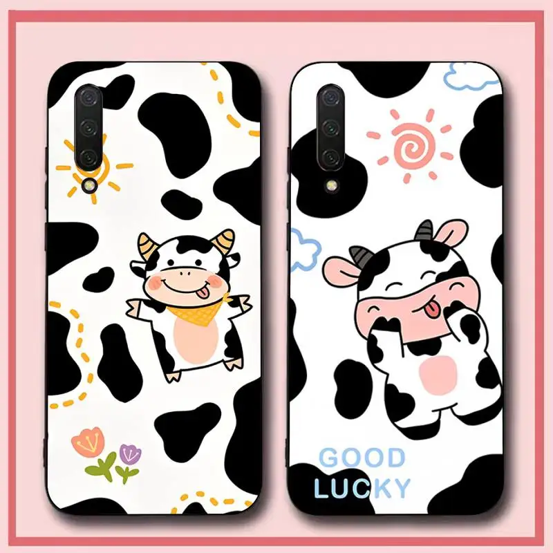 

Cartoon Cow Phone Case For Xiaomi Mi 5X 8 9 10 11 12 lite pro 10T PocoX3pro PocoM3 Note 10 pro lite