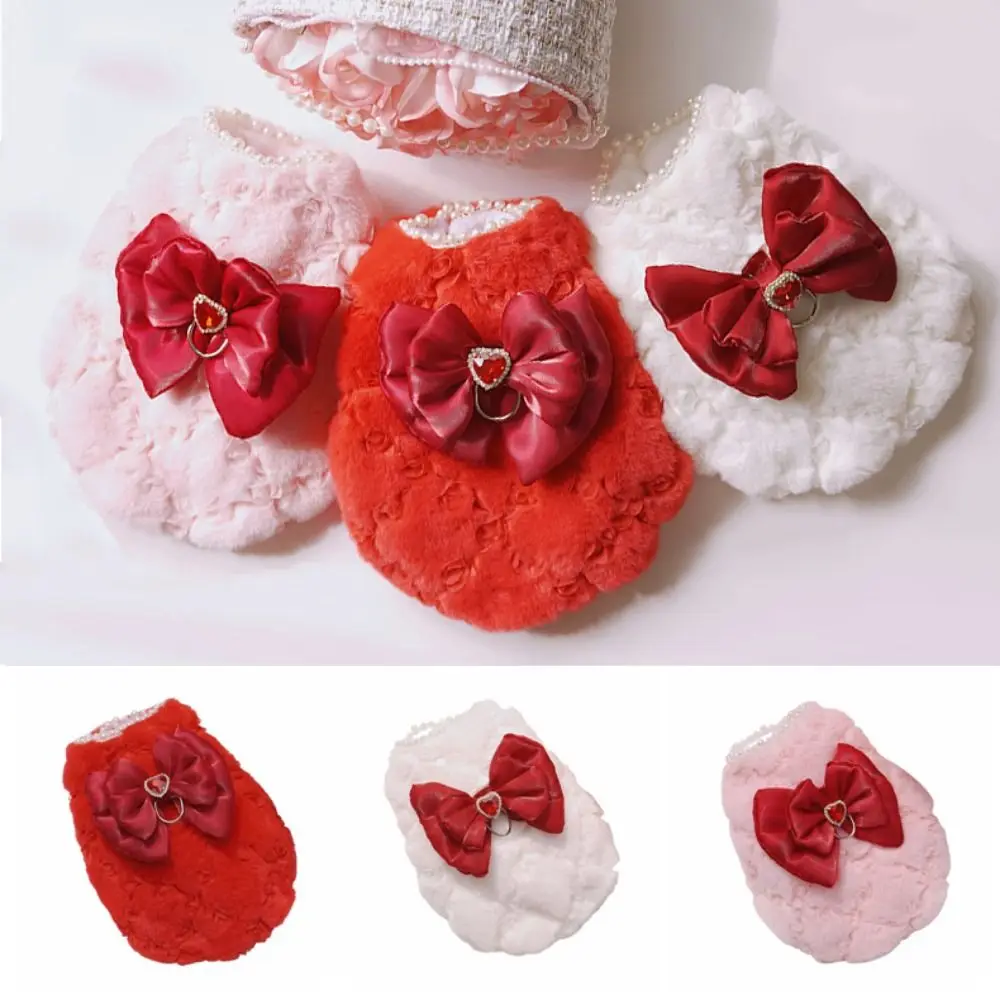 Пальто для собак мягкий теплый жилет кошек одежда плюшевая юбка принцессы