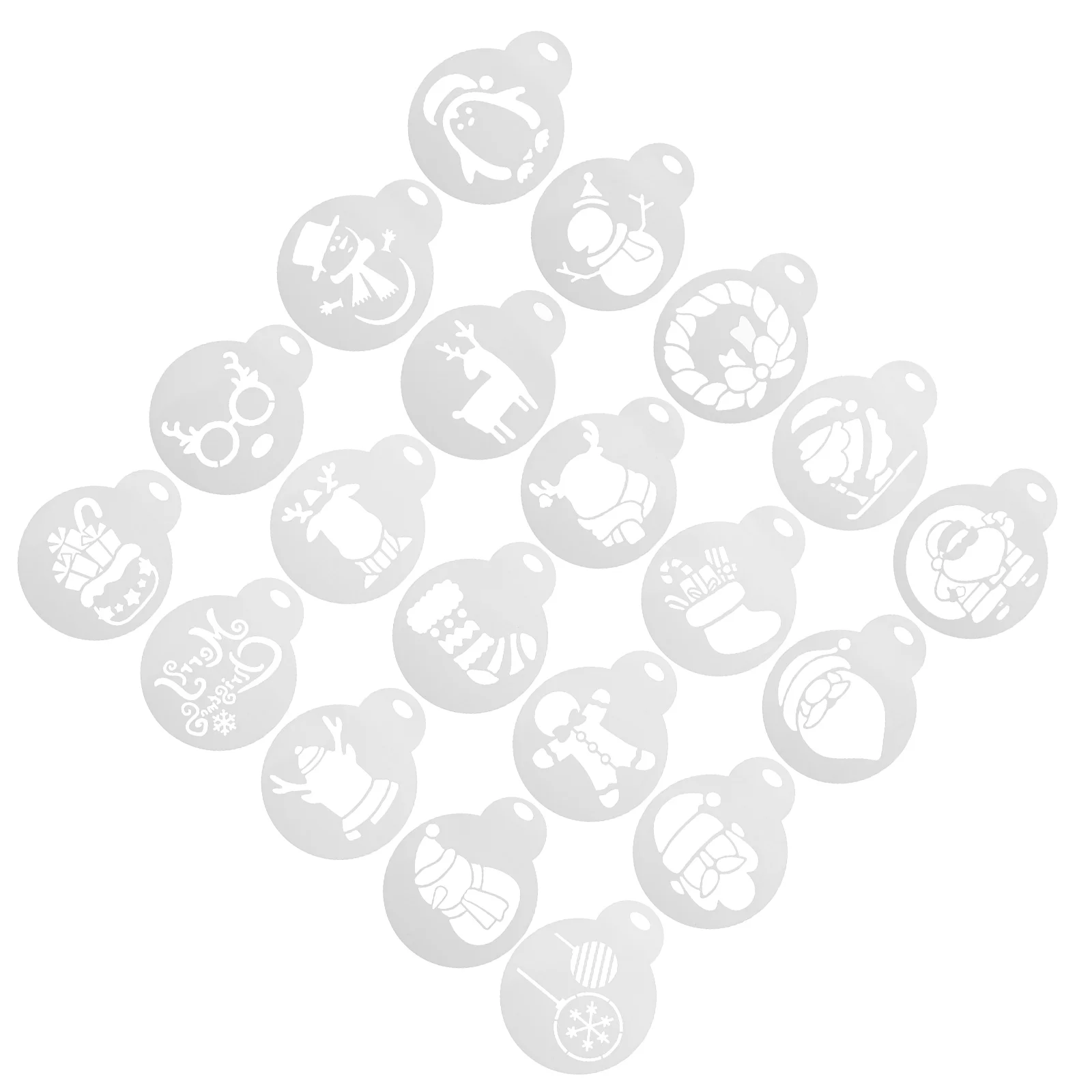 

Stencils Christmas Coffee Cookie Templates Stencil Cake Decorating Paintingreusable Hollow Baking Holiday Template Cupcake