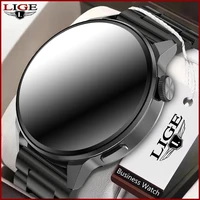 lige smart watches men women voice assistant sport fitness tracker ip68 waterproof bluetooth call nfc smartwatch for android ios