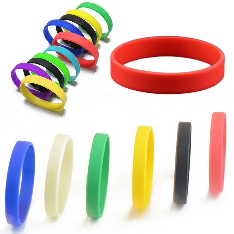 

Colorful Sport Silicone Rubber Bracelet Fashion Wristband Men's Women's Bangle Friendship Couple Gift Decor Accessories